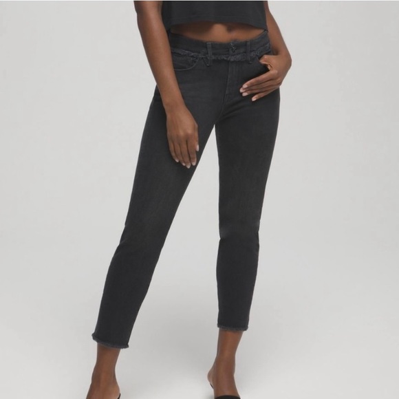 Good American. Good Girlfriend petite fit. Distressed. Size 0. Very light wear. - Picture 1 of 5